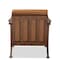 Baxton Studio Bianca Mid-Century Modern Walnut Brown Finished Wood and Tan Faux Leather Effect Lounge Chair 190-11392-ZORO - alternate 7
